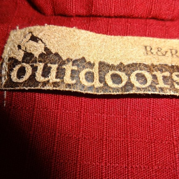 R&R Men's Outdoors XXL button up short sleeved shirt, burgundy red, $25.00 - Picture 2 of 9